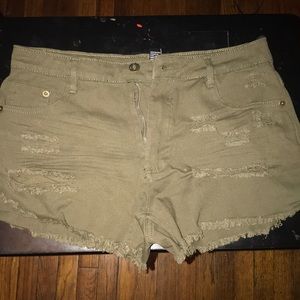Olive green shorts
